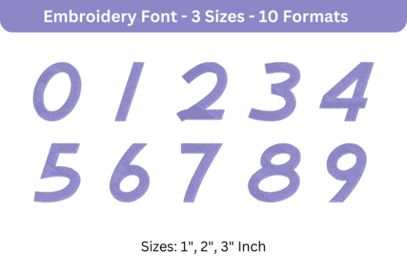 Airstream Font 0 to 9: A Versatile Embroidery Choice