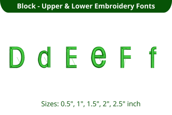 Block Font DEF: A Versatile Choice for Holiday Embroidery