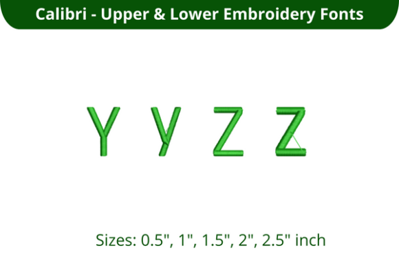 Calibri Font YZ: A Versatile Embroidery Choice