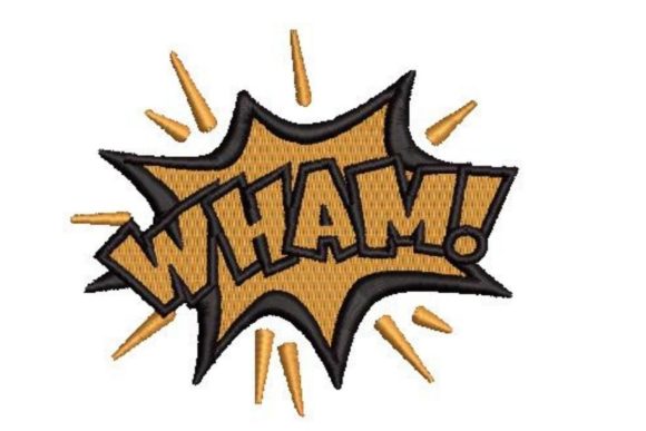 Comic Book Speech Bubble Wham: A Playful Embroidery