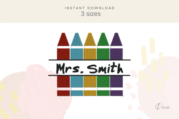 Crayon Split Monogram: A Fun and Vibrant Design