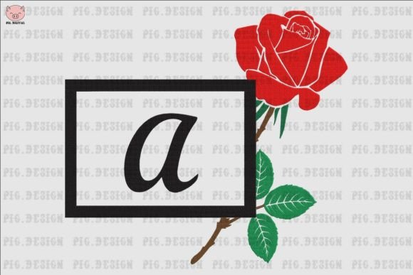 Elegant Rose Font a for Premium Sweatshirts