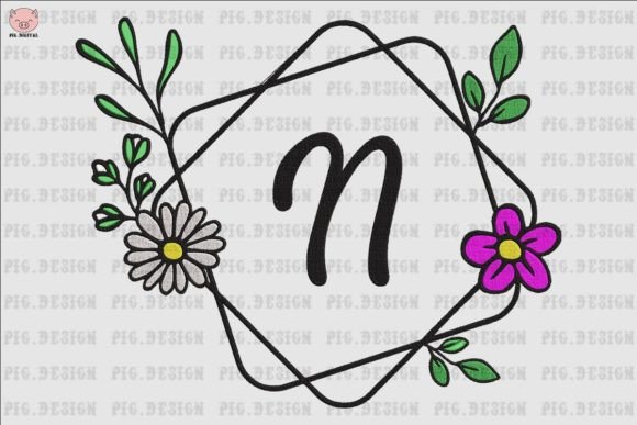 Flower Daisy Font N: A Delicate Touch for Apparel