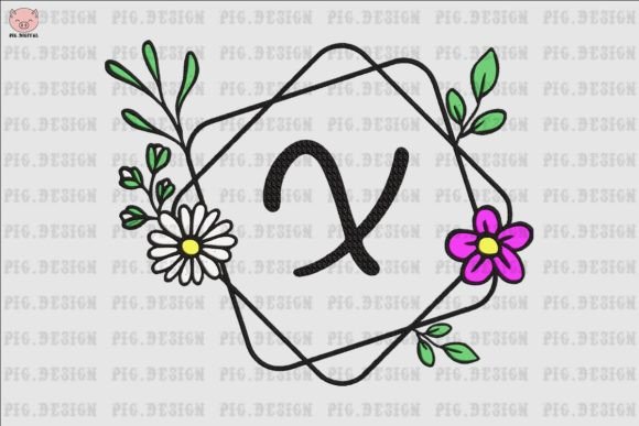 Flower Daisy Font X: A Versatile Embroidery Design