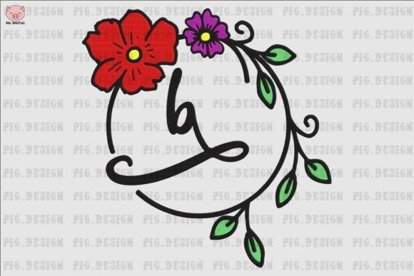 Flower Font B: A Charming Addition for Seasonal Embroidery