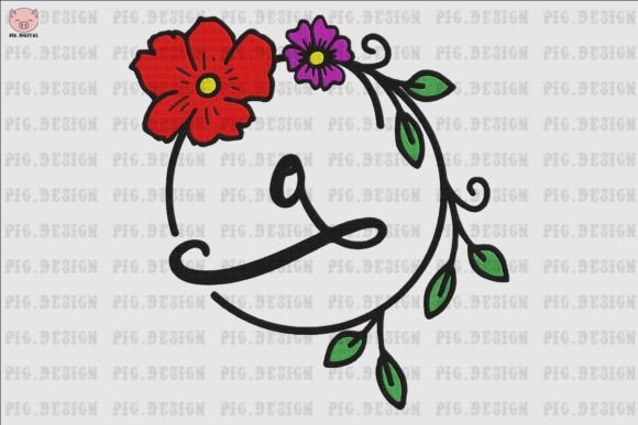 Flower Font O: A Delicate Touch for Craft Fair Creations