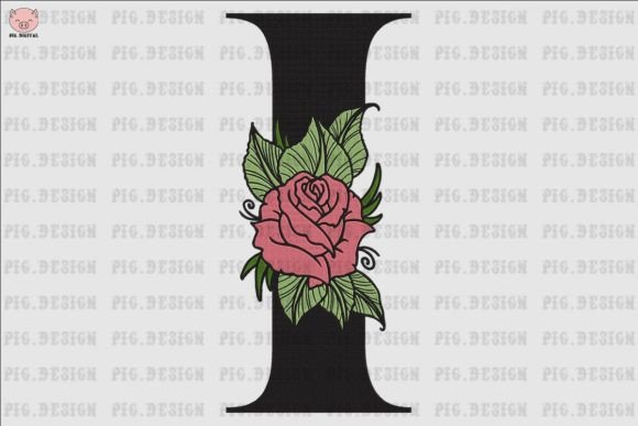 Flower Rose Font I: A Charming Embroidery Choice