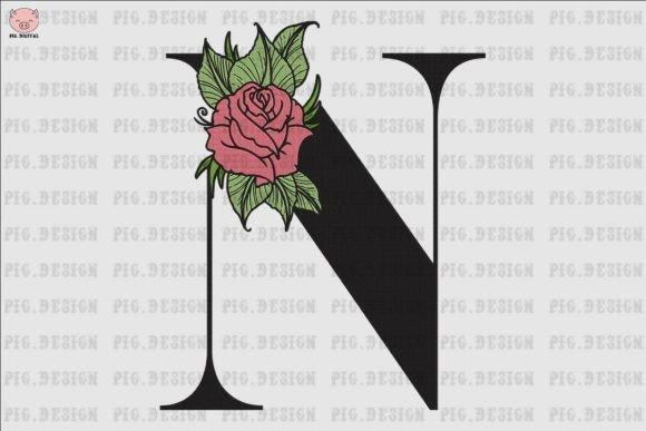 Flower Rose Font N: A Charming Addition for Holiday Creations