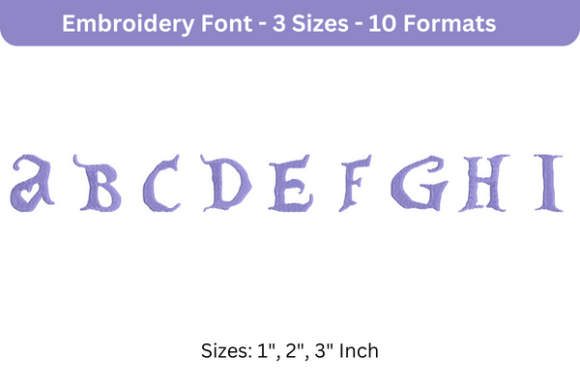 Review: Alice Font Lowercase a to I for Embroidery