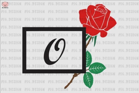 Rose Font O: A Delicate Touch for Embroidery