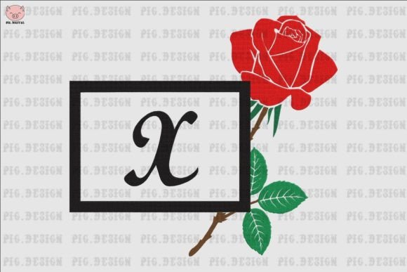Rose Font X: A Delicate Touch for Embroidery